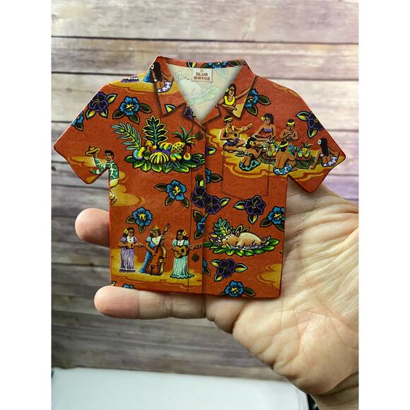 Set Of 8 Island Heritage Hawaiian Shirt Shaped Aloha Themed Cork Backed Coasters - Picture 7 of 13